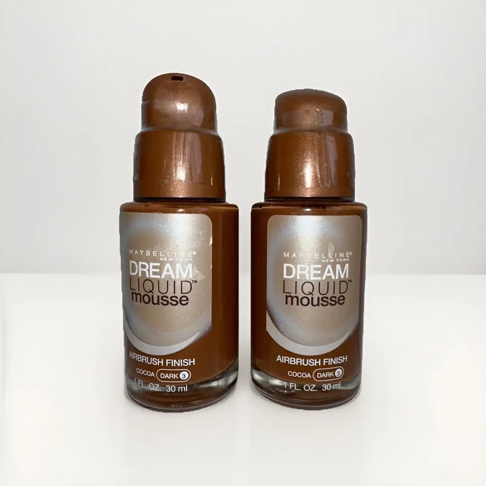 Maybelline Dream Liquid Mousse Air Brush Finish Foundation COCOA DARK 3, set NEW